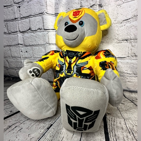 Build A Bear Transformer Bear Bumblebee Yellow Retired Rare Plush - Picture 4 of 15